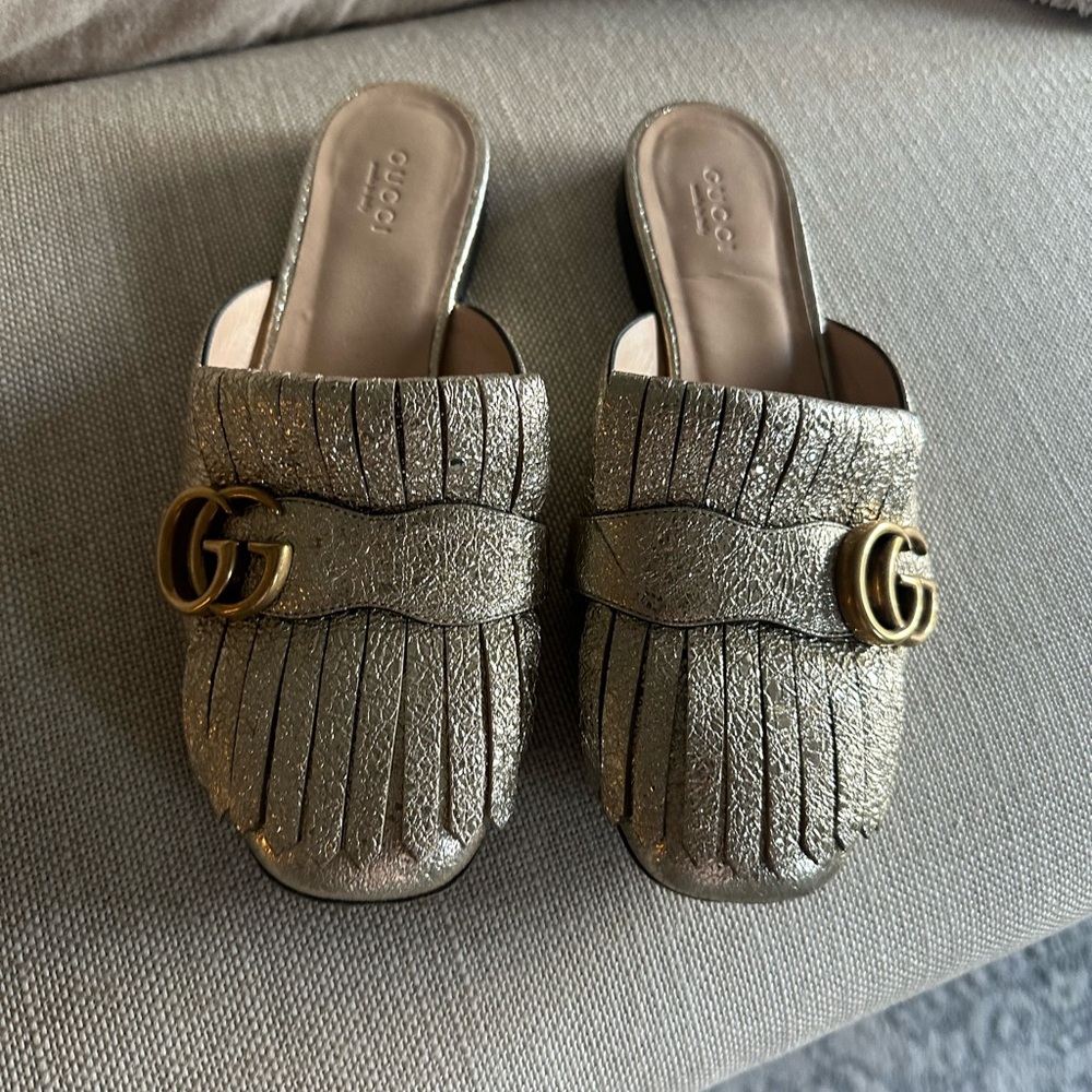 Gold Loafers